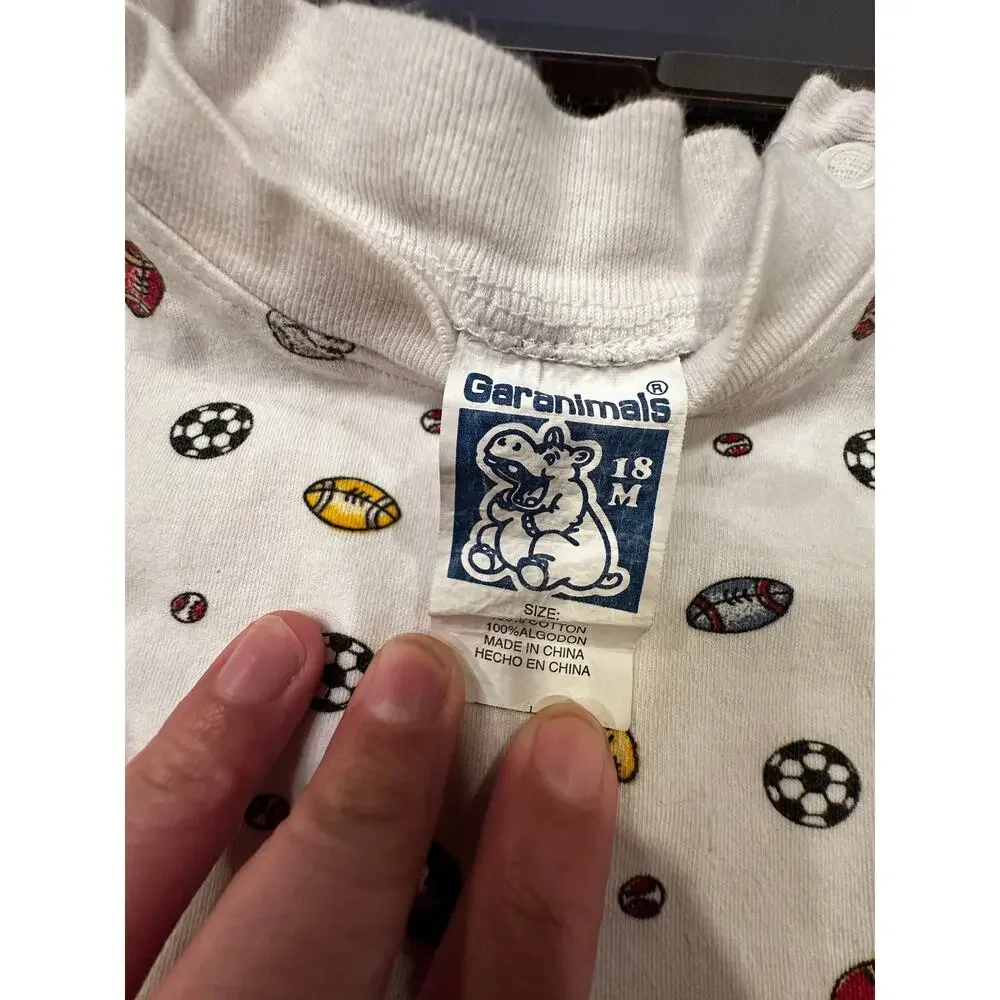 Vintage Garanimals Football Themed Top